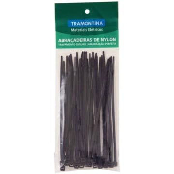 Abraçadeira de Nylon 400x4,8x1,5 mm Tramontina Preta — Tramontina