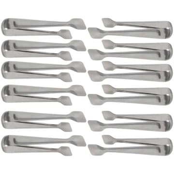 Kit 12 Pegadores Pinça Azeitonas Servir Carne Gelo Aço Inox — Brinox