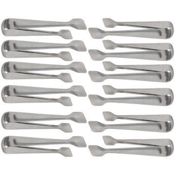 Kit 12 Pegadores Pinça Azeitonas Servir Carne Gelo Aço Inox 18cm Multiuso Brinox — Brinox