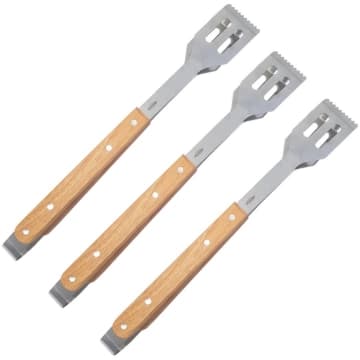 Kit 3 Pegadores de Churrasco Carne Legumes 40cm Inox Cabo Lo — Brinox