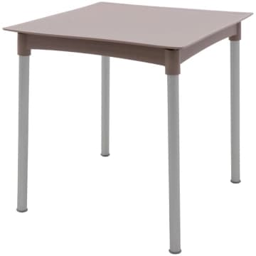 Mesa Tramontina Laura Rattan 70 cm em Polipropileno Camurça com Pernas de Alumínio Anodizado — Tramontina