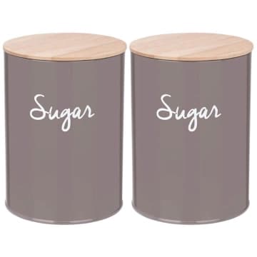 Kit 2 Latas Porta Mantimentos Pote Hermético para Açúcar com Tampa Bambu Haus Concept Sugar — Haus Concept