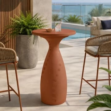 Mesa Alta Tramontina Flut Laranja Caqui 65x111 cm em Polietileno — Tramontina