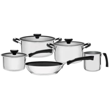 Jogo de Panelas Tramontina Solar Silicone em Aço Inox com Fundo Triplo 5 Peças — Tramontina