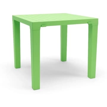 Mesa Niala Quadrada Verde Claro 80cm em Polipropileno Plaxmetal — Plaxmetal