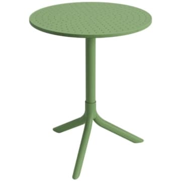 Mesa Redonda Livy Aurah 60x74,5cm Verde Oliva em Polipropileno Plaxmetal — Plaxmetal