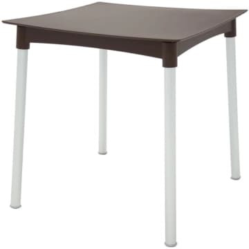 Mesa Tramontina Diana 70 cm em Polipropileno Marrom com Pernas de Alumínio Anodizado — Tramontina