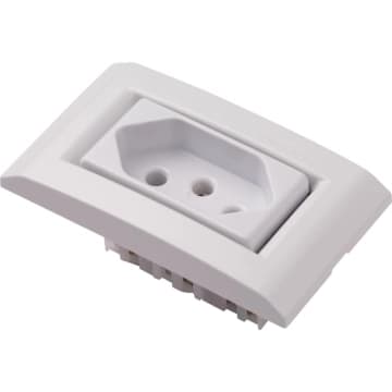 Conjunto para Movel 1 Tomada 2P T 20 A Tramontina Liz Branca — Tramontina