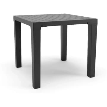 Mesa Niala Quadrada Preta 80cm em Polipropileno Plaxmetal — Plaxmetal