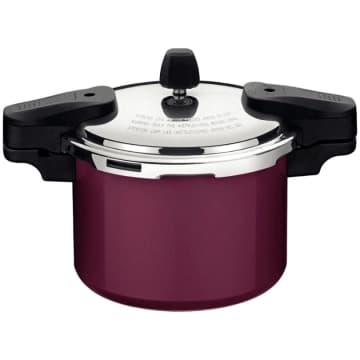Panela de Pressão Tramontina Torino 4,5 Litros 20 cm Vermelho em Alumínio com Revestimento Cerâmico Fundo de Indução —