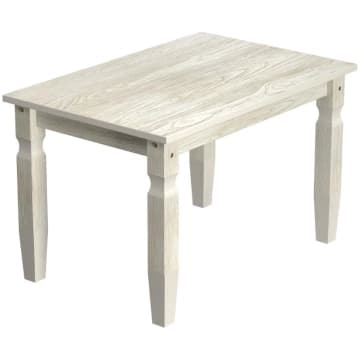 Mesa de Jantar em Madeira Pátina Branca 120x80 cm Elliottiis — Elliottiis