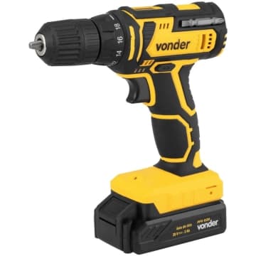 Parafusadeira E Furadeira A Bateria 20V Vonder 2 em 1 PFV020 Carregador Bivolt Automático — Vonder
