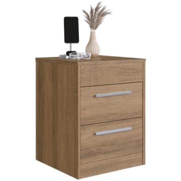 Mesa de Cabeceira Mel com Compartimento Oculto 2 Gavetas MDP Lock Art In Móveis — Art In Móveis