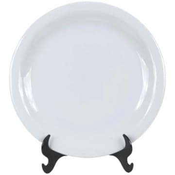 Prato Raso de Mesa Jantar Branco Ceramica - Porcelart — Porcelarte