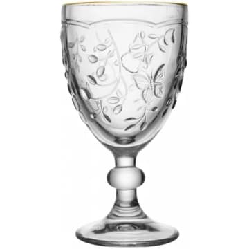 Conjunto 24 Taças Cristal 320ml Fio Ouro New Butterfly Lyor — Lyor