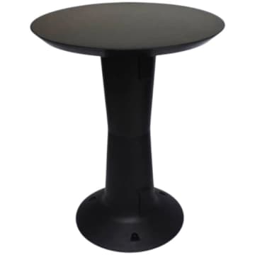 Mesa Redonda Eclipse 60cm em Polipropileno Preto Acrilys — Acrilys