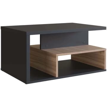 Mesa de Centro com nicho Nova Móbile Preto Montana — Emovell