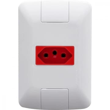 Conjunto 4x2 com 1 Tomada 2P+T Tramontina Aria 20 A 250 V — Tramontina