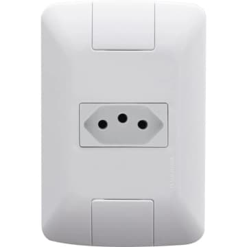 Kit 8 Conj 4x2 Tomada 2P+T Tramontina Aria 20A 250V Branco — Tramontina