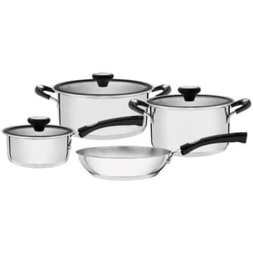 Jogo de Panelas Tramontina Solar Silicone em Aço Inox com Fundo Triplo 4 Peças — Tramontina