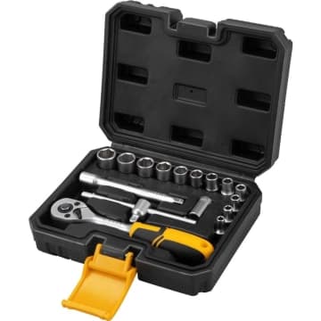 Jogo de Soquete Sextavados Encaixe 1/4" Com Catraca Jogo 16Pc Vonder — Vonder