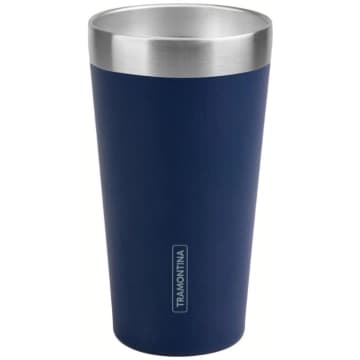 Copo Térmico Tramontina Exata em Aço Inox Azul sem Tampa 420 ml — Tramontina