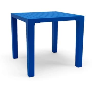 Mesa Niala Quadrada Azul Bic 80cm em Polipropileno Plaxmetal — Plaxmetal