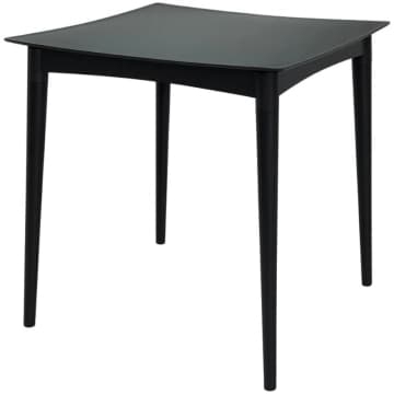 Mesa Tramontina Diana Preta 70cm em Polipropileno com Pés de Madeira — Tramontina