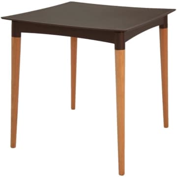 Mesa Tramontina Laura Rattan 70 cm em Polipropileno Marrom com Pernas de Madeira — Tramontina