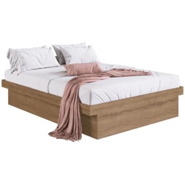 Cama de Casal Queen Mel com Box Baú MDP Bogotá Organizador C — Art In Móveis