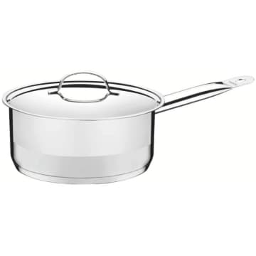 Panela Tramontina Professional Aço Inox 1,4 L com Tampa Plana e Fundo Triplo 16 cm — Tramontina