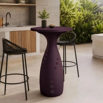 Mesa Alta Tramontina Flut Marrom 65x111 cm em Polietileno — Tramontina