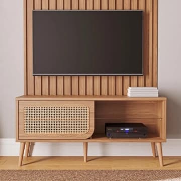 Rack Tela para TV em MDF 135 cm com 1 Porta de Correr Freijó Dalla Costa — Dalla Costa