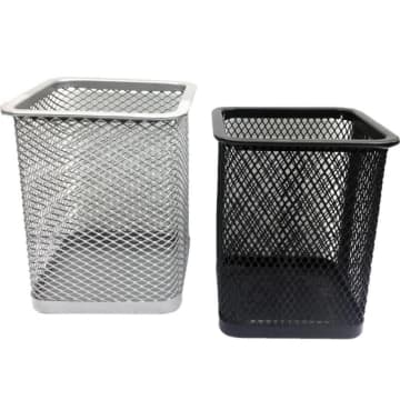 Cesto Telado Organizador Porta Caneta Aramado Quadrado 10 cm — Wellmix