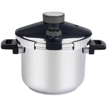 Panela de Pressão Presto Tramontina em Aço Inox 6L Fundo Triplo com 5 Sistemas de Segurança — Tramontina