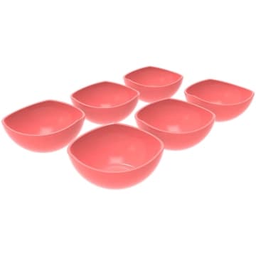 Conjunto 6 Potes de Sobremesa Doces 265ml Plástico Trio Crippa Goiaba — Crippa