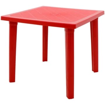 Mesa Tramontina Sancho 80 x 80 cm em Polipropileno Vermelho — Tramontina