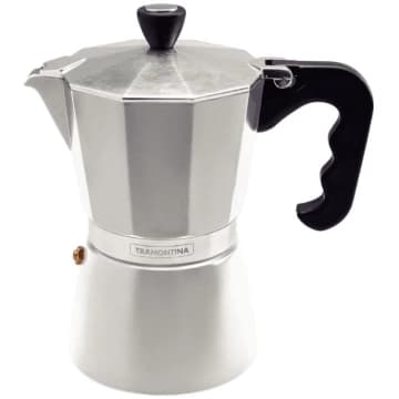 Cafeteira Expresso Italiana Tramontina em Alumínio com Cabo em Nylon 320 ml — Tramontina