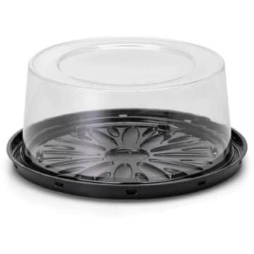 Embalagem Mini Bolo Redondo G32CT Transparente 100un 750g Galvanotek — Galvanotek