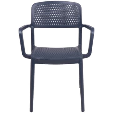 Cadeira Tramontina Serena Polipropileno Azul Navy com Braços — Tramontina
