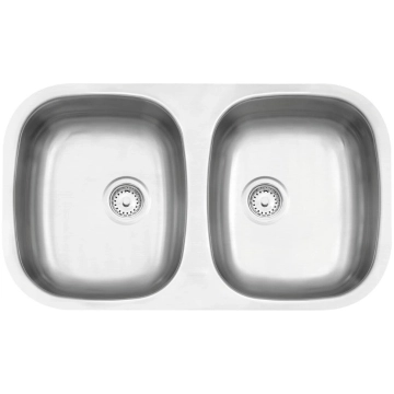 Cuba de Embutir Tramontina Prime Isis 2C 34 BL em Aço Inox Acetinado 76 x 44 cm com Válvulas — Tramontina
