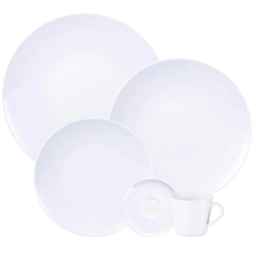 Aparelho de Jantar Tramontina Leonora 20 Peças Porcelana Branca 4 Pessoas — Tramontina