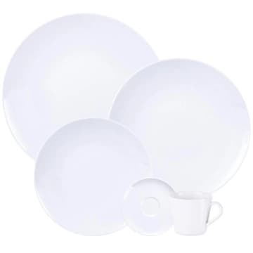 Aparelho de Jantar Tramontina Leonora 20 Peças Porcelana Branca 4 Pessoas — Tramontina