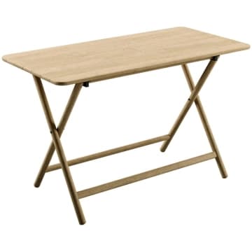 Mesa Dobrável Retangular Tramontina Bossa 120x75 cm em Madeira Tauari Natural — Tramontina