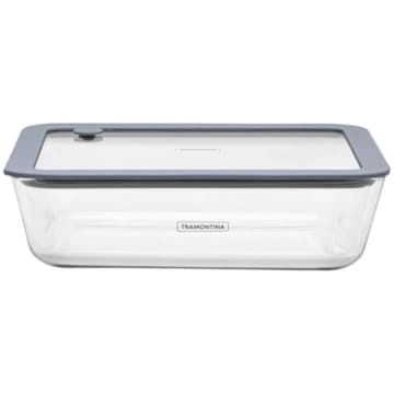 Pote de Vidro Tramontina Vittra Retangular com Tampa Hermética de Silicone 1,4 L — Tramontina
