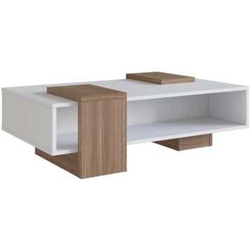 Mesa De Centro Com Nicho Branco Montana — Emovell