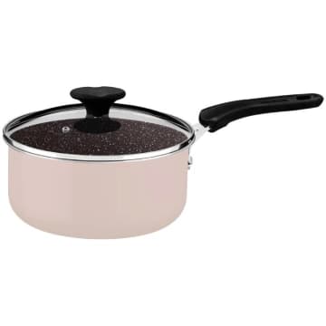 Panela Tramontina Tunis em Alumínio 18 cm 2 L Cerâmico Rosa Trufado — Tramontina