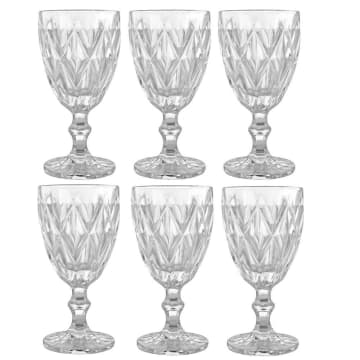 Taça para Agua Vidro Diamond Vitral Clear - Original — Mimo