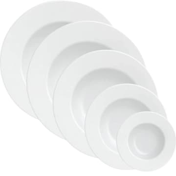 Aparelho de Jantar Maria Augusta Porcelana 30 Peças Tramontina Mesa Posta Branca — Tramontina