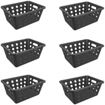 Kit 6 Caixas Organizadoras 18x14x8cm Com Alça Cesto Plástico Coza Organizador — Coza